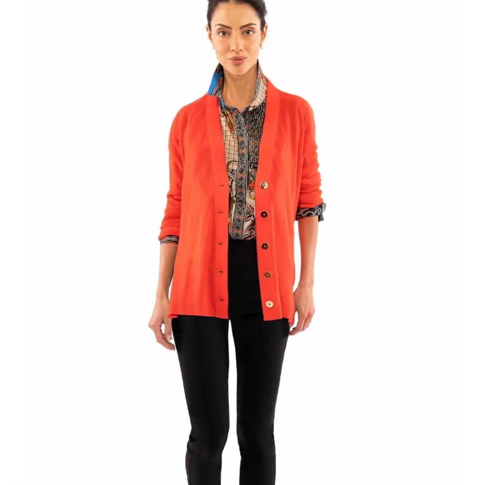 Gretchen Scott Designs Bright Orange Sweater